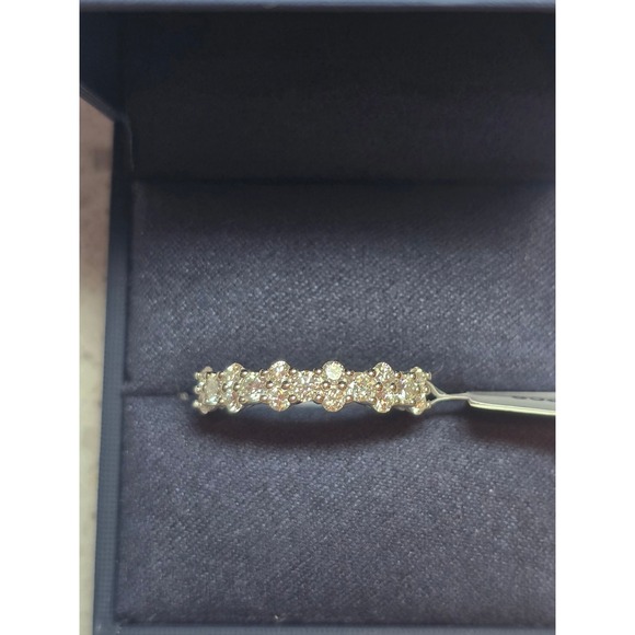 Jewelry - .75ct Lab Grown Diamond Scalloped Eternity Band .925 Sterling Silver Ring Size 7